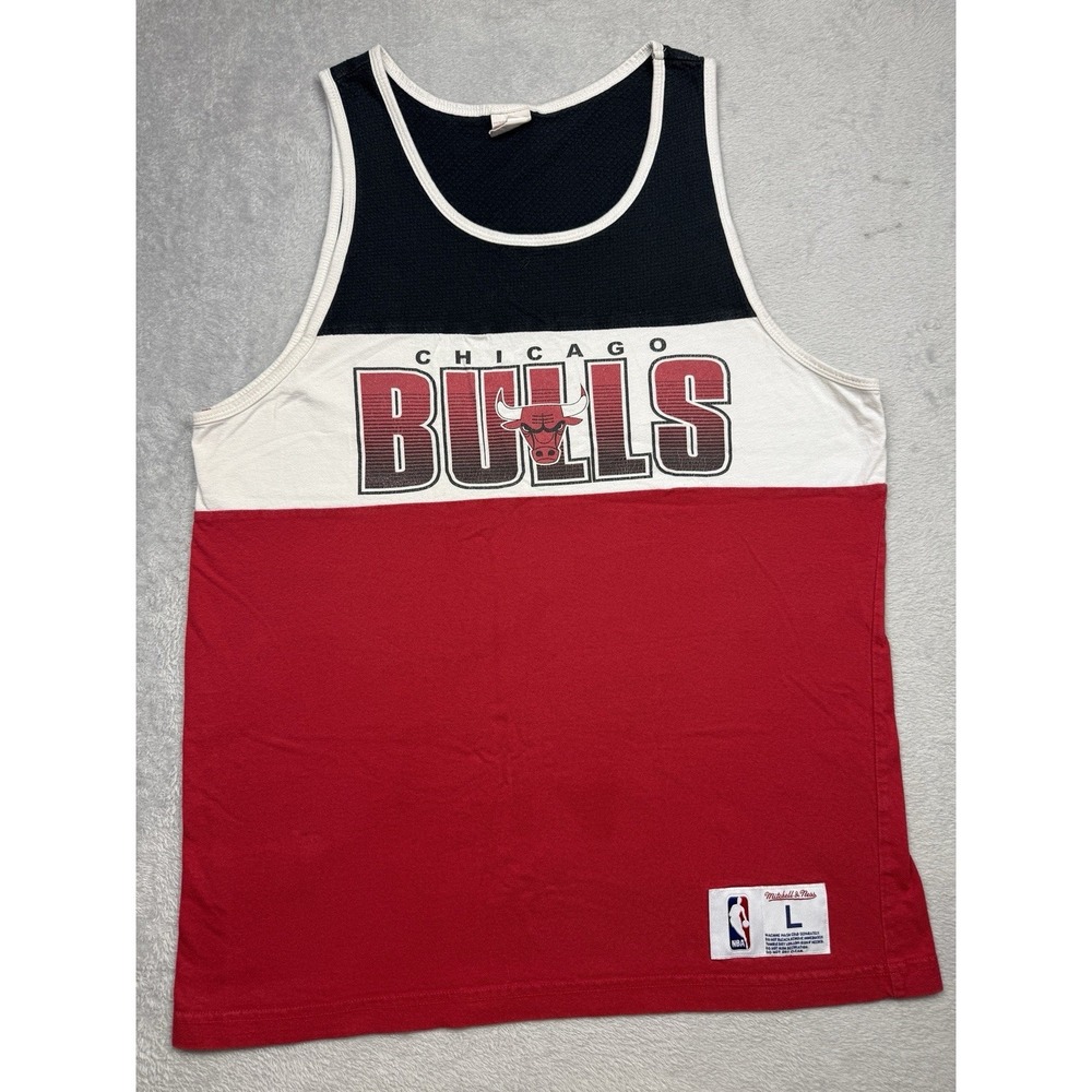 Mitchell & Ness NBA Chicago Bulls Officially Licensed Tank Top Shirt L Red